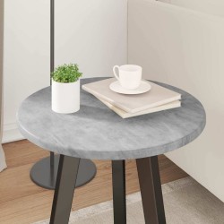Plateau de table Gris béton Ø 40 x 1,5 cm Bois d'ingénierie 538382538382