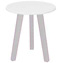 Plateau de table Blanc brillant Ø 40 x 1,5 cm Bois d'ingénierie 538383538383