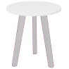Plateau de table Blanc brillant Ø 40 x 1,5 cm Bois d'ingénierie 538383538383