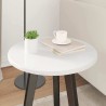 Plateau de table Blanc brillant Ø 40 x 1,5 cm Bois d'ingénierie 538383538383