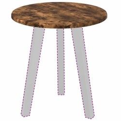 Plateau de table Chêne fumé Ø 40 x 1,5 cm Bois d'ingénierie 538384538384
