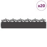 Bordures de pelouse 20 pcs Noir 103 x 0,05 x 22 cm Acier 538385538385