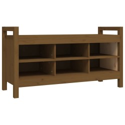 Banc d'entrée Marron miel 110x40x60 cm Bois de pin massif 538386538386