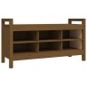 Banc d'entrée Marron miel 110x40x60 cm Bois de pin massif 538386538386
