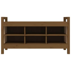 Banc d'entrée Marron miel 110x40x60 cm Bois de pin massif 538386538386