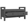 Banc d'entrée Gris 80x40x43 cm Bois de pin massif 538387538387