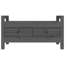 Banc d'entrée Gris 80x40x43 cm Bois de pin massif 538387538387