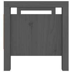 Banc d'entrée Gris 80x40x43 cm Bois de pin massif 538387538387
