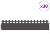 Bordures de pelouse 30 pcs Noir 103 x 0,05 x 22 cm Acier 538393538393