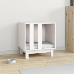 Niche pour chien Blanc 50x40x52 cm Bois de pin massif 538395538395