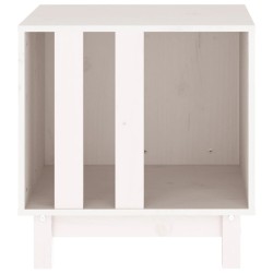 Niche pour chien Blanc 50x40x52 cm Bois de pin massif 538395538395