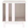 Niche pour chien Blanc 50x40x52 cm Bois de pin massif 538395538395