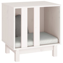 Niche pour chien Blanc 50x40x52 cm Bois de pin massif 538395538395