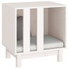 Niche pour chien Blanc 50x40x52 cm Bois de pin massif 538395538395