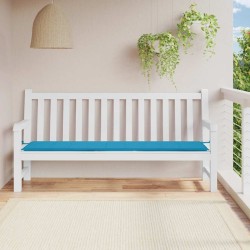 Coussin de banc de jardin bleu 200x50x3 cm tissu oxford 538396538396