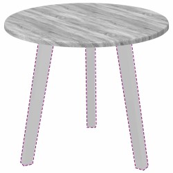 Plateau de table Sonoma gris Ø 50 x 1,5 cm Bois d'ingénierie 538398538398