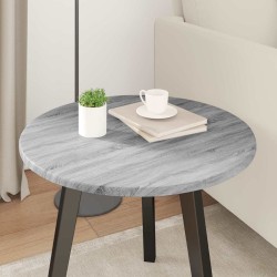 Plateau de table Sonoma gris Ø 50 x 1,5 cm Bois d'ingénierie 538398538398