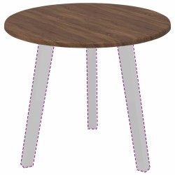 Plateau de table Chêne marron Ø 50 x 1,5 cm Bois d'ingénierie 538399538399