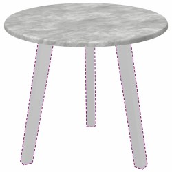 Plateau de table Gris béton Ø 50 x 1,5 cm Bois d'ingénierie 538400538400