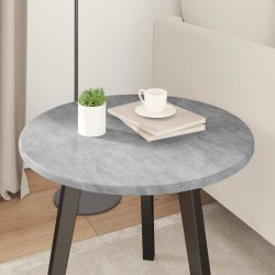 Plateau de table Gris béton Ø 50 x 1,5 cm Bois d'ingénierie 538400538400