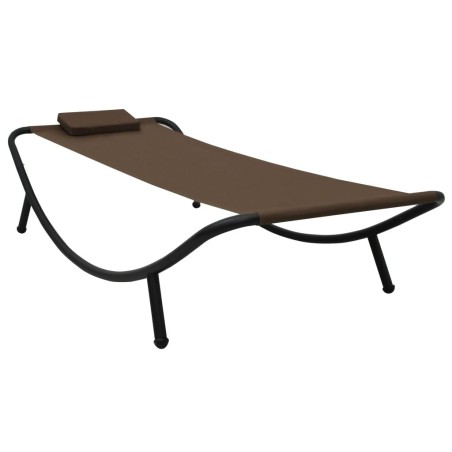 Lit de jardin Marron 200x90 cm Acier 538402538402