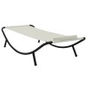 Lit de jardin crème 200x90 cm acier 538403538403