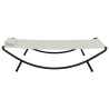 Lit de jardin crème 200x90 cm acier 538403538403