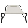 Lit de jardin crème 200x90 cm acier 538403538403