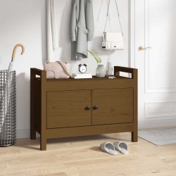 Banc d'entrée Marron miel 80x40x60 cm Bois de pin massif 538405538405