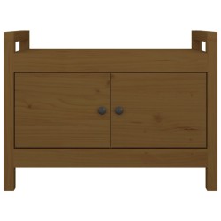 Banc d'entrée Marron miel 80x40x60 cm Bois de pin massif 538405538405
