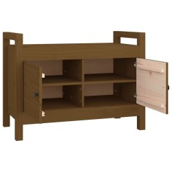 Banc d'entrée Marron miel 80x40x60 cm Bois de pin massif 538405538405