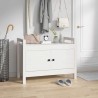 Banc d'entrée Blanc 80x40x60 cm Bois de pin massif 538406538406