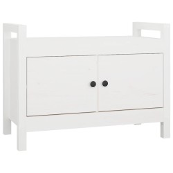 Banc d'entrée Blanc 80x40x60 cm Bois de pin massif 538406538406