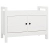 Banc d'entrée Blanc 80x40x60 cm Bois de pin massif 538406538406