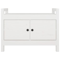 Banc d'entrée Blanc 80x40x60 cm Bois de pin massif 538406538406