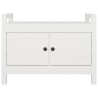 Banc d'entrée Blanc 80x40x60 cm Bois de pin massif 538406538406