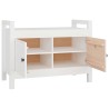 Banc d'entrée Blanc 80x40x60 cm Bois de pin massif 538406538406