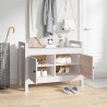 Banc d'entrée Blanc 80x40x60 cm Bois de pin massif 538406538406