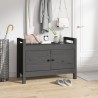 Banc d'entrée Gris 80x40x60 cm Bois de pin massif 538407538407