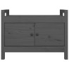 Banc d'entrée Gris 80x40x60 cm Bois de pin massif 538407538407