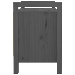 Banc d'entrée Gris 80x40x60 cm Bois de pin massif 538407538407