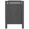 Banc d'entrée Gris 80x40x60 cm Bois de pin massif 538407538407