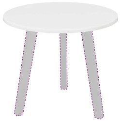 Plateau de table Blanc brillant Ø 50 x 1,5 cm Bois d'ingénierie 538408538408
