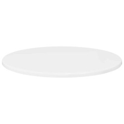 Plateau de table Blanc brillant Ø 50 x 1,5 cm Bois d'ingénierie 538408538408