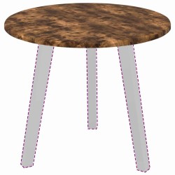 Plateau de table Chêne fumé Ø 50 x 1,5 cm Bois d'ingénierie 538409538409