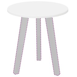 Plateau de table Blanc Ø 40 x 1,5 cm Bois d'ingénierie 538411538411