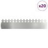 Bordures de pelouse 20 pcs Argent 103 x 0,05 x 22 cm 538417538417