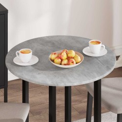 Plateau de table Gris béton Ø 70 x 1,5 cm Bois d'ingénierie 538420538420
