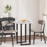Plateau de table Blanc brillant Ø 70 x 1,5 cm Bois d'ingénierie 538421538421