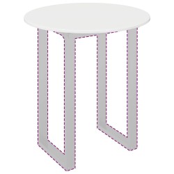 Plateau de table Blanc brillant Ø 70 x 1,5 cm Bois d'ingénierie 538421538421